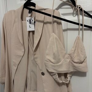 3 piece Suit - L tapered pants